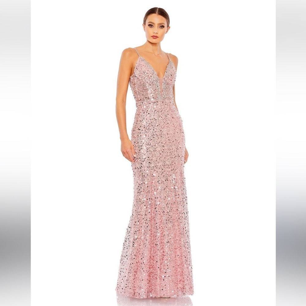 NWT Mac Duggal link sequin maxi dress prom bridesmaid gown long formal‎